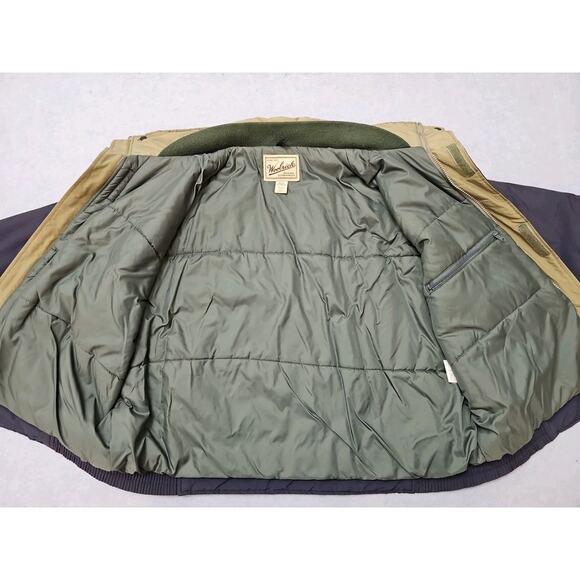 VINTAGE Woolrich Jacket Mens Winter coat Chore Blue Sz XL zip & button closure - Picture 7 of 9